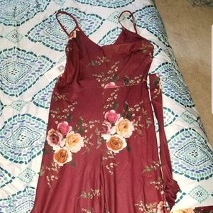 Red sleeveless romper